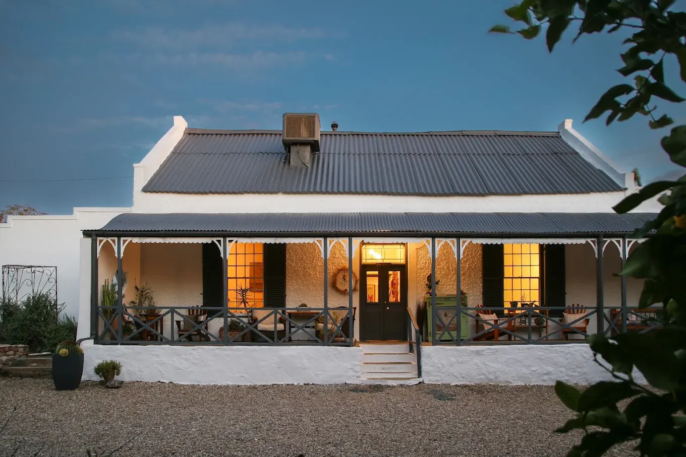 Dennehof Karoo Guesthouse at dusk